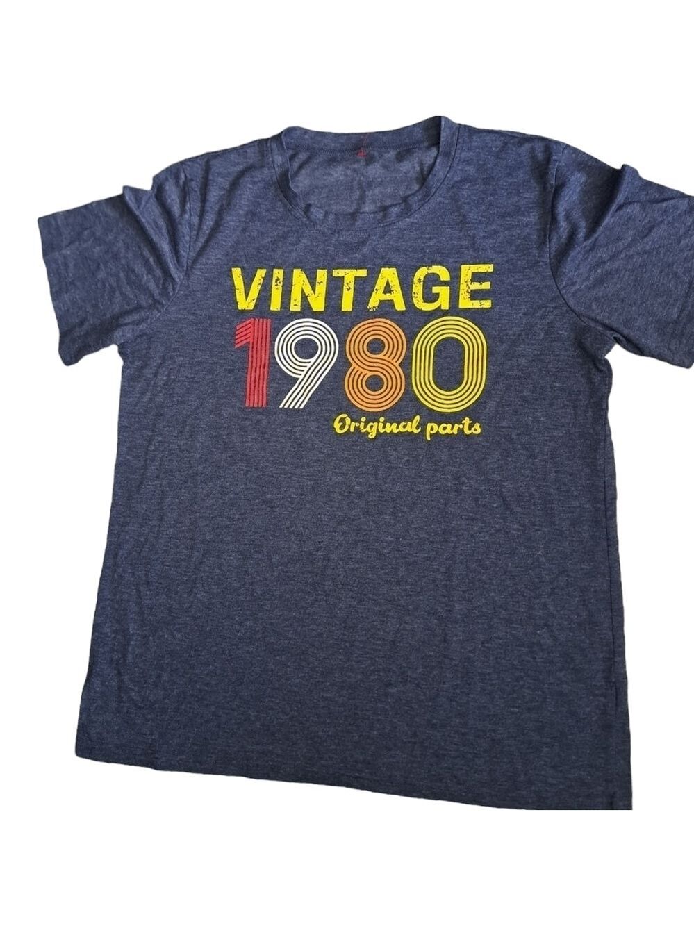 1980 VINTAGE Original parts Funny novelty graphic TEE short sleeve Tshirt  LG